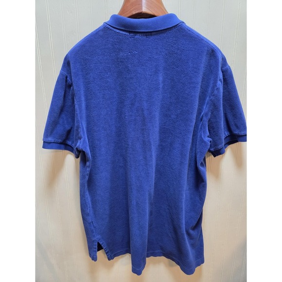 Polo By Ralph Lauren Polo Shirt Mens XL Blue Terry Cloth 100% Cotton Casual - Picture 3 of 7